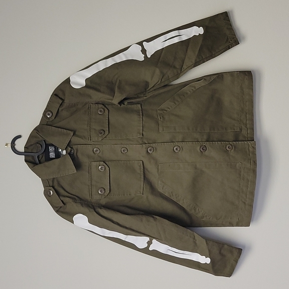Iron Fist Bone In Military Jacket Olive Green S - Picture 2 of 7